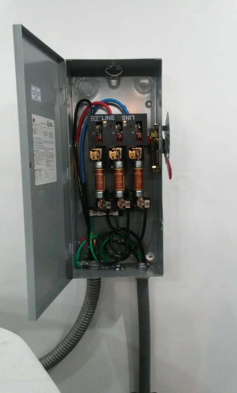 Three-phase disconnect switch installed for Electrical Wiring & Rewiring in La Junta